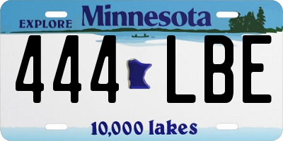 MN license plate 444LBE