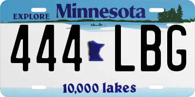 MN license plate 444LBG