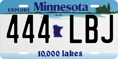 MN license plate 444LBJ
