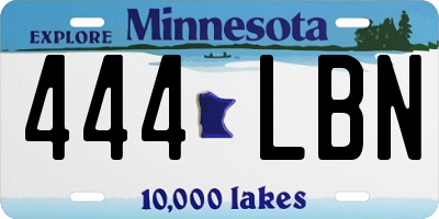 MN license plate 444LBN