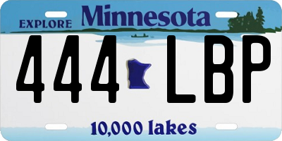 MN license plate 444LBP