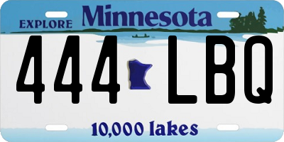MN license plate 444LBQ