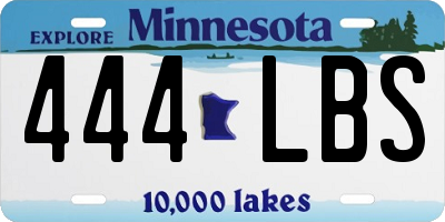MN license plate 444LBS