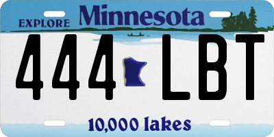 MN license plate 444LBT