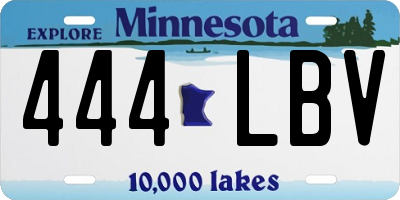 MN license plate 444LBV