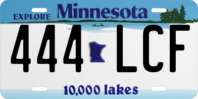 MN license plate 444LCF