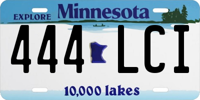 MN license plate 444LCI