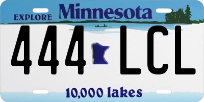 MN license plate 444LCL