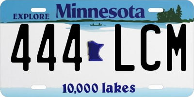 MN license plate 444LCM