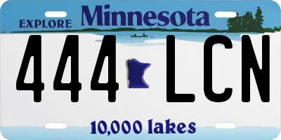 MN license plate 444LCN