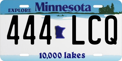 MN license plate 444LCQ