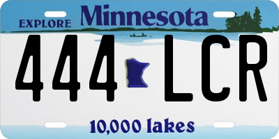MN license plate 444LCR
