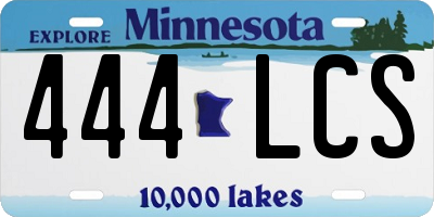 MN license plate 444LCS