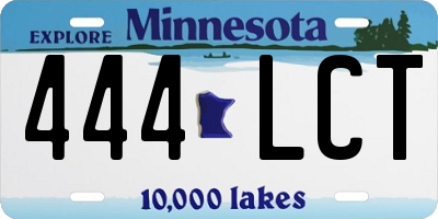 MN license plate 444LCT