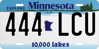 MN license plate 444LCU
