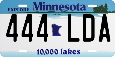 MN license plate 444LDA