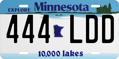MN license plate 444LDD