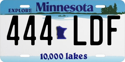MN license plate 444LDF