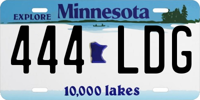 MN license plate 444LDG