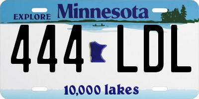 MN license plate 444LDL