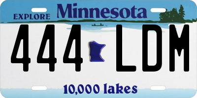 MN license plate 444LDM