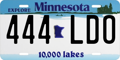 MN license plate 444LDO