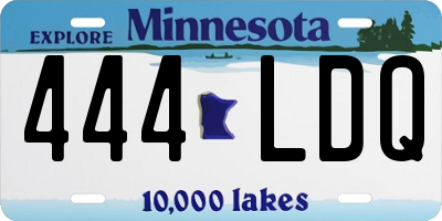 MN license plate 444LDQ