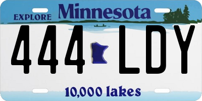 MN license plate 444LDY