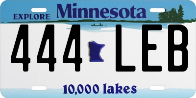 MN license plate 444LEB