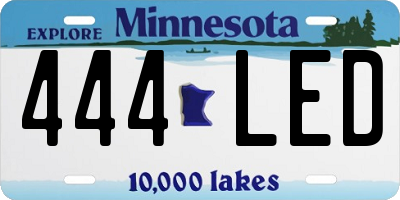 MN license plate 444LED