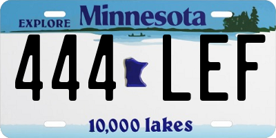 MN license plate 444LEF
