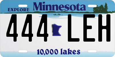 MN license plate 444LEH
