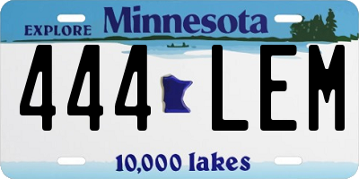 MN license plate 444LEM
