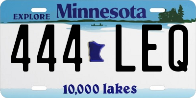 MN license plate 444LEQ
