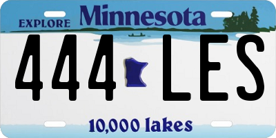 MN license plate 444LES