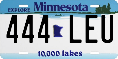MN license plate 444LEU