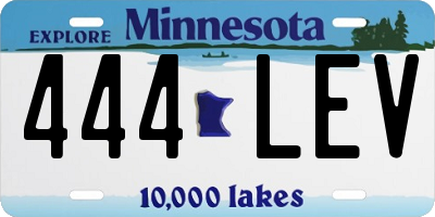 MN license plate 444LEV