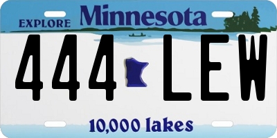 MN license plate 444LEW