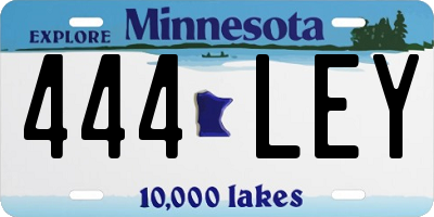 MN license plate 444LEY