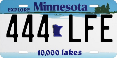 MN license plate 444LFE