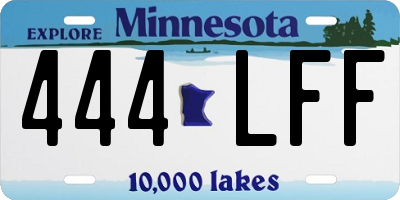 MN license plate 444LFF
