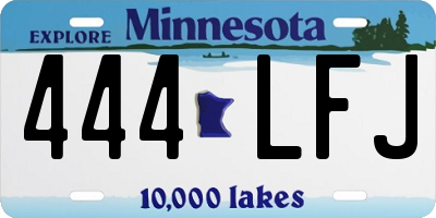 MN license plate 444LFJ