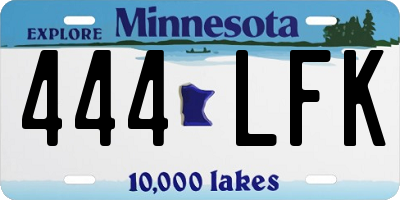MN license plate 444LFK