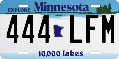 MN license plate 444LFM