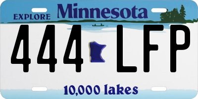 MN license plate 444LFP
