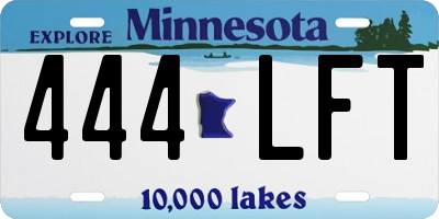 MN license plate 444LFT