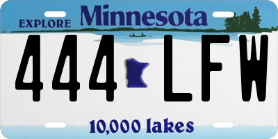 MN license plate 444LFW