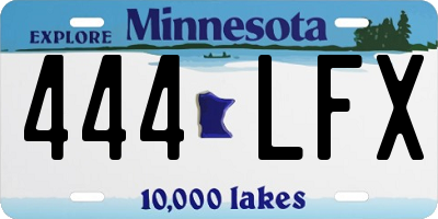 MN license plate 444LFX