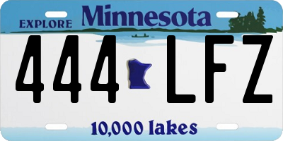 MN license plate 444LFZ