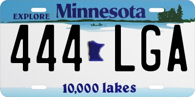 MN license plate 444LGA